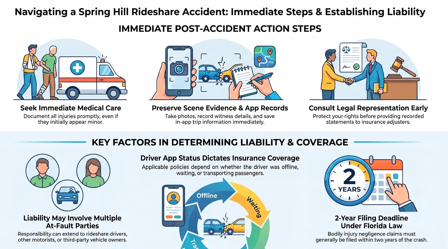Abogado de Partes Responsables en Accidentes de Rideshare en Spring Hill