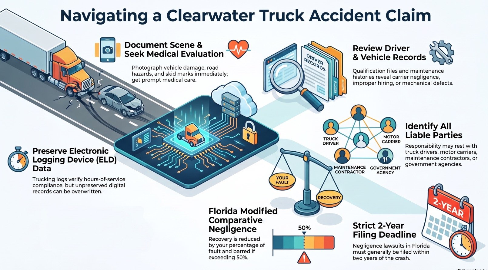 Clearwater Truck Accident Roads & Highways Lawyer