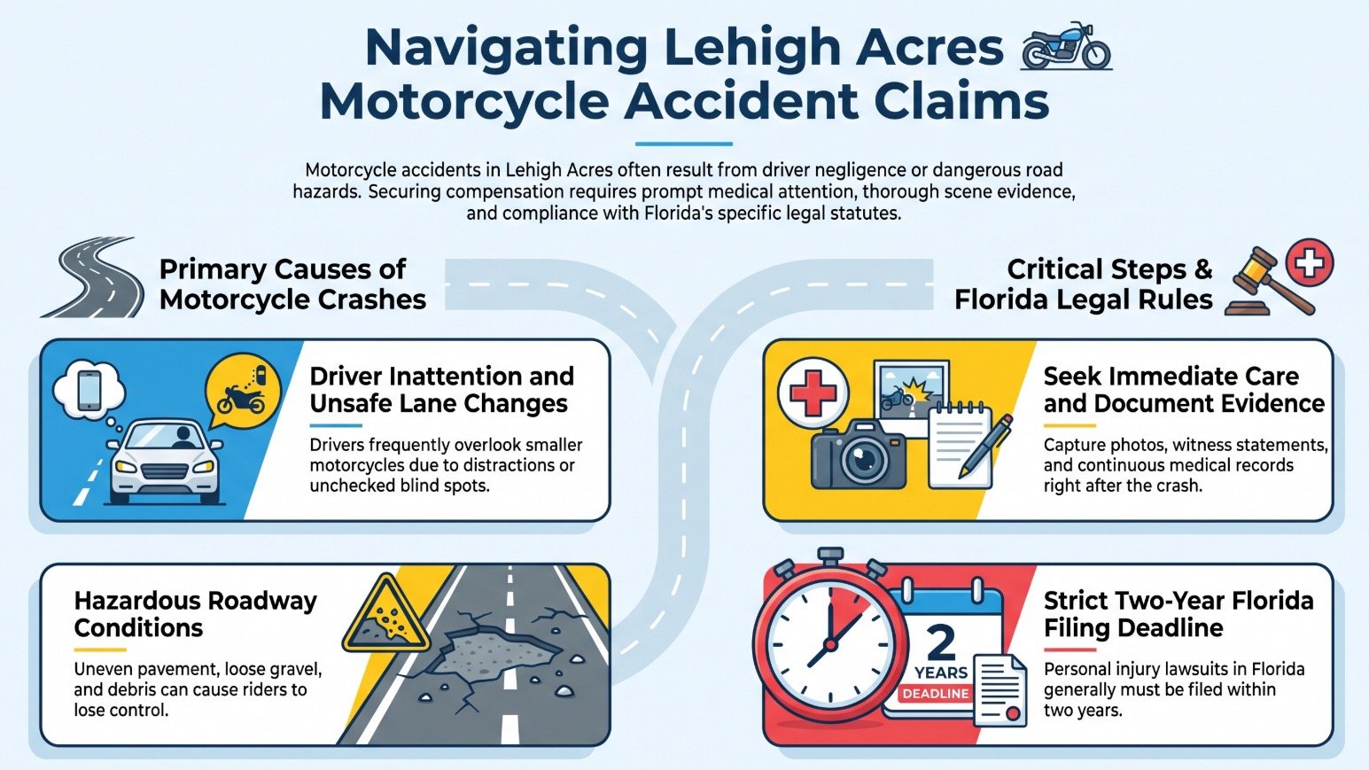 Lehigh Acres Motorcycle Accident Causes Lawyer