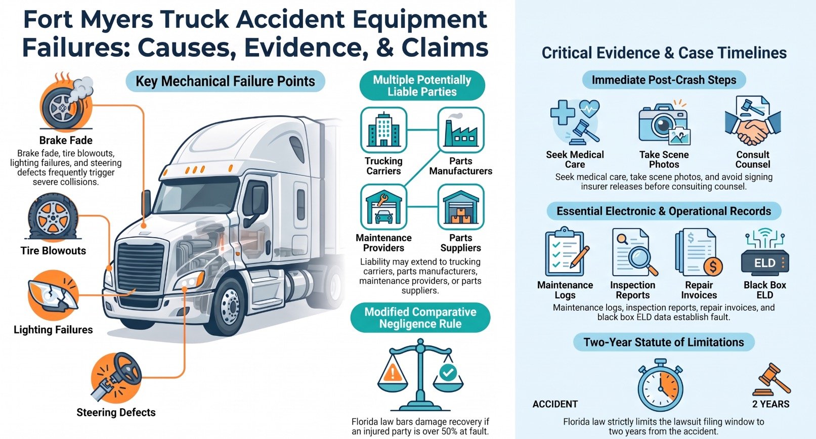 Fort Myers Truck Accident Equipment Failures Lawyer