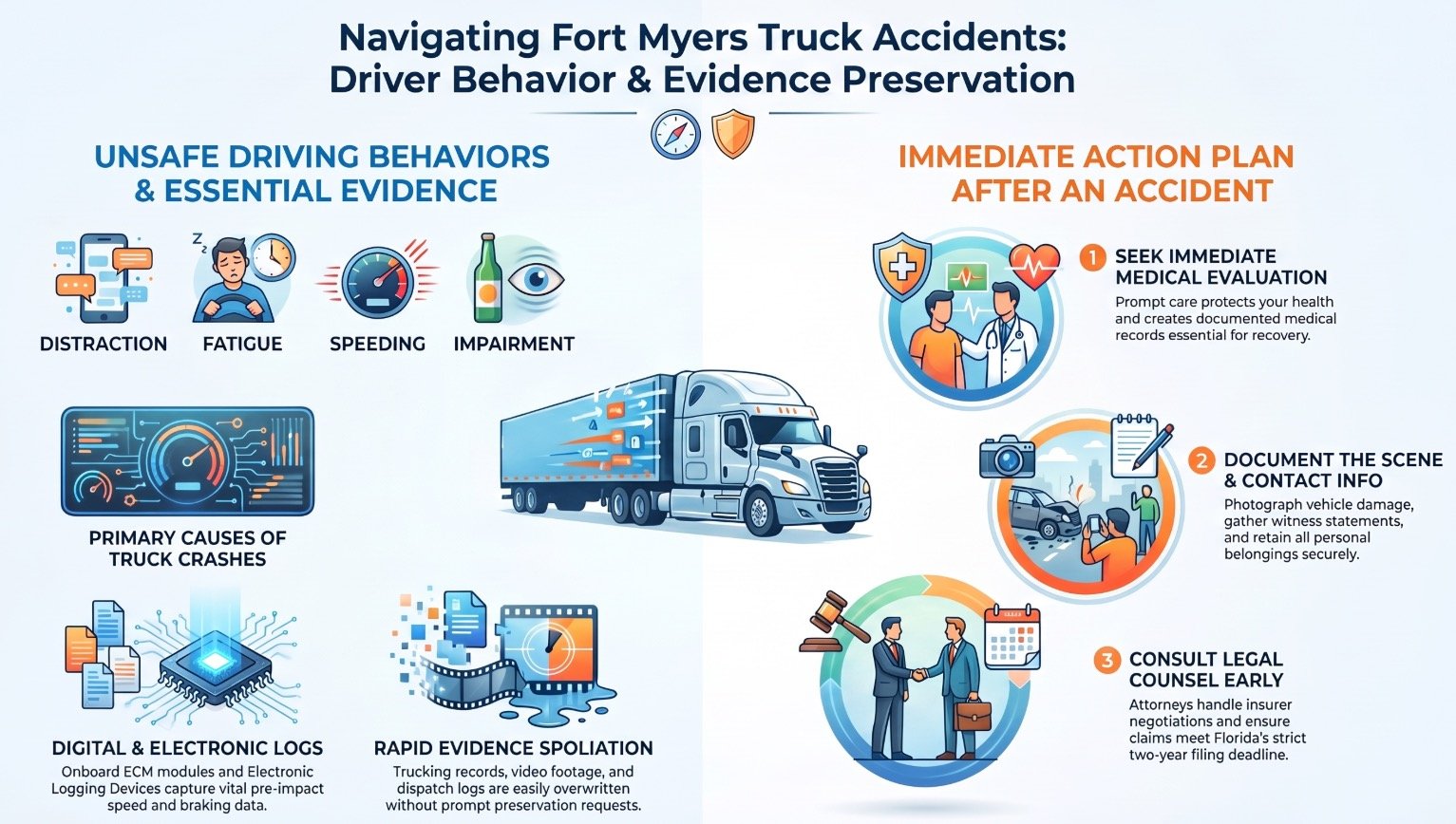 Fort Myers Truck Accident Driver Behavior Lawyer