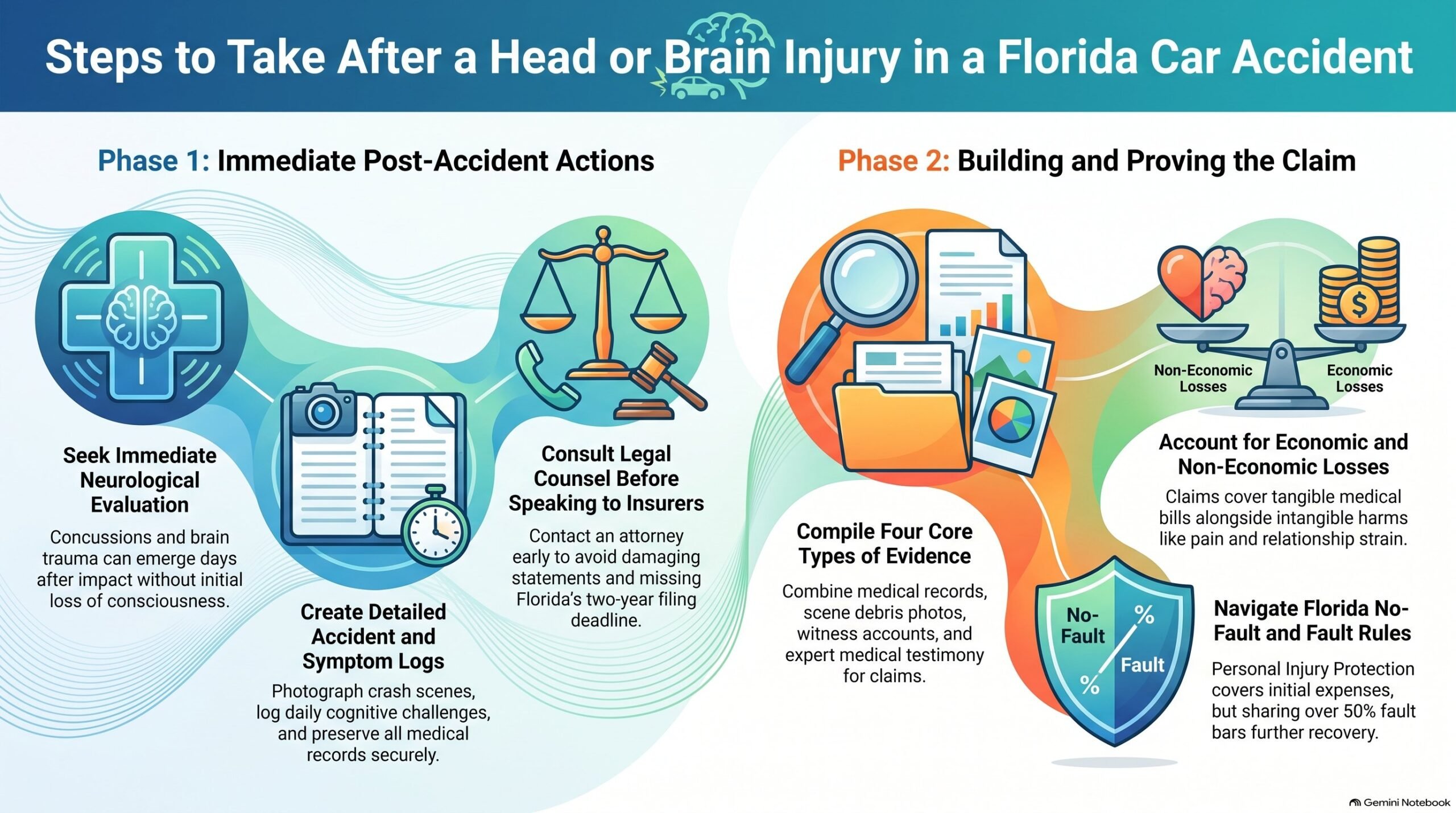 Florida Brain Injury Claim Steps