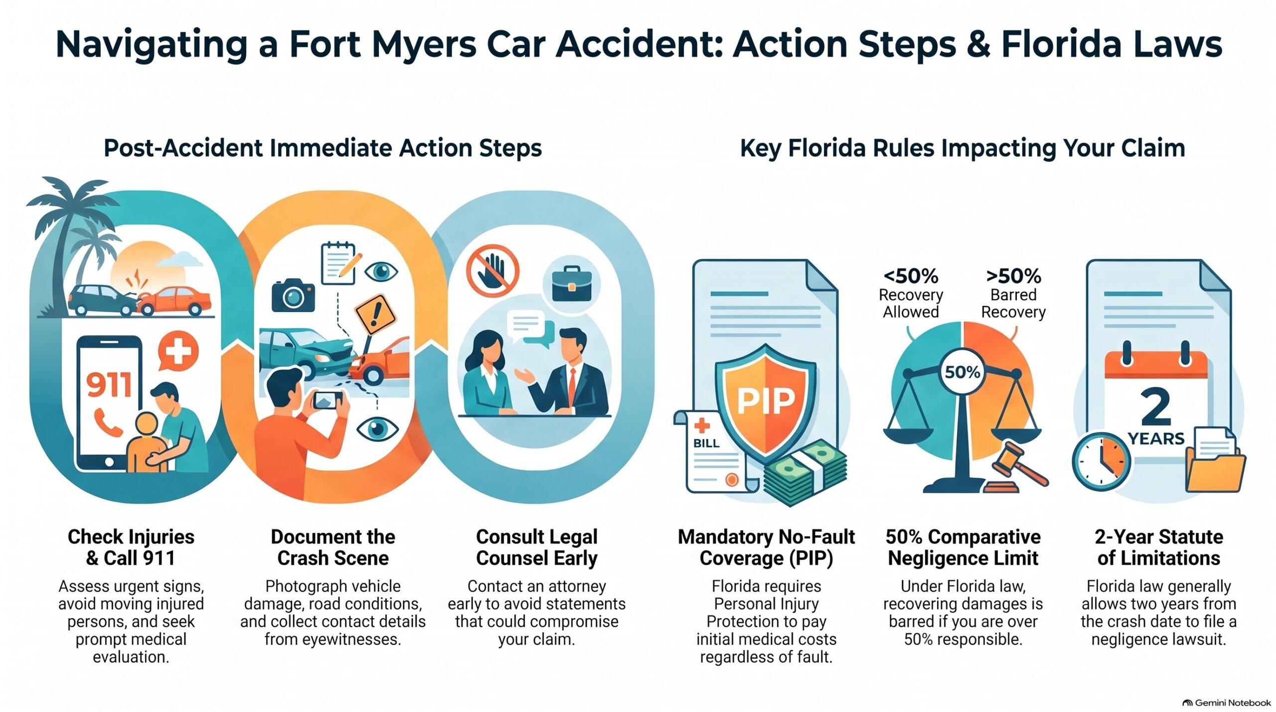Guía de Accidentes Automovilísticos en Fort Myers