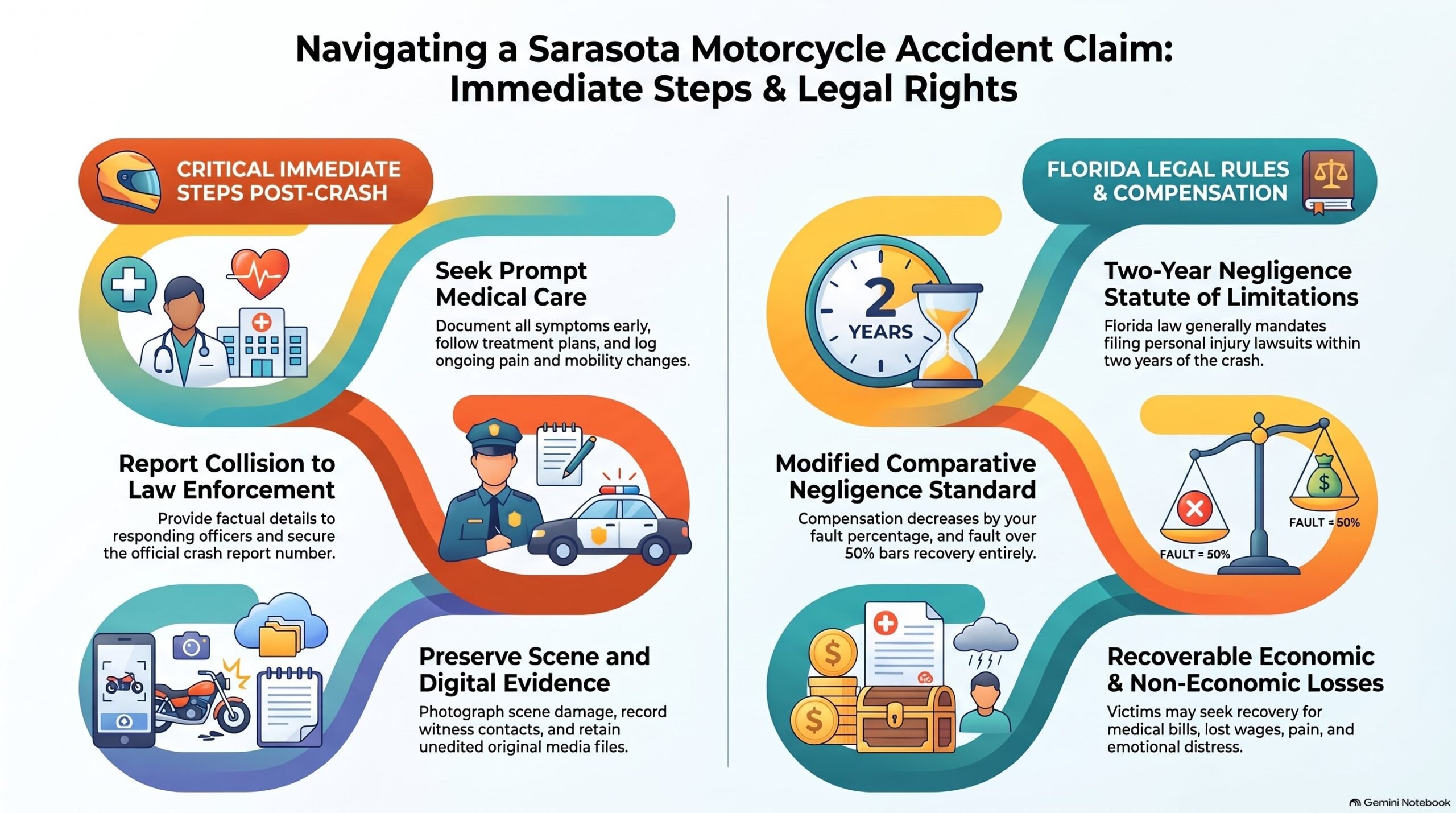 Sarasota Motorcycle Accident Claim Guide
