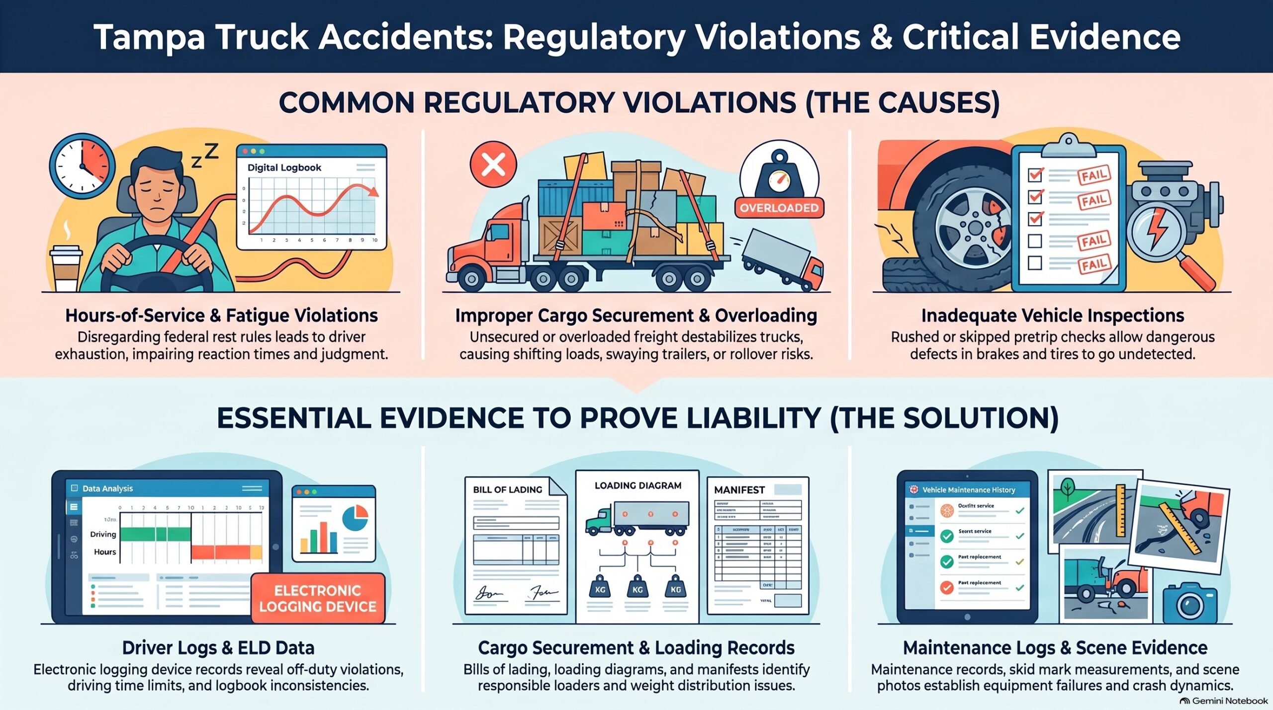 Truck Accidents Violations and Evidence