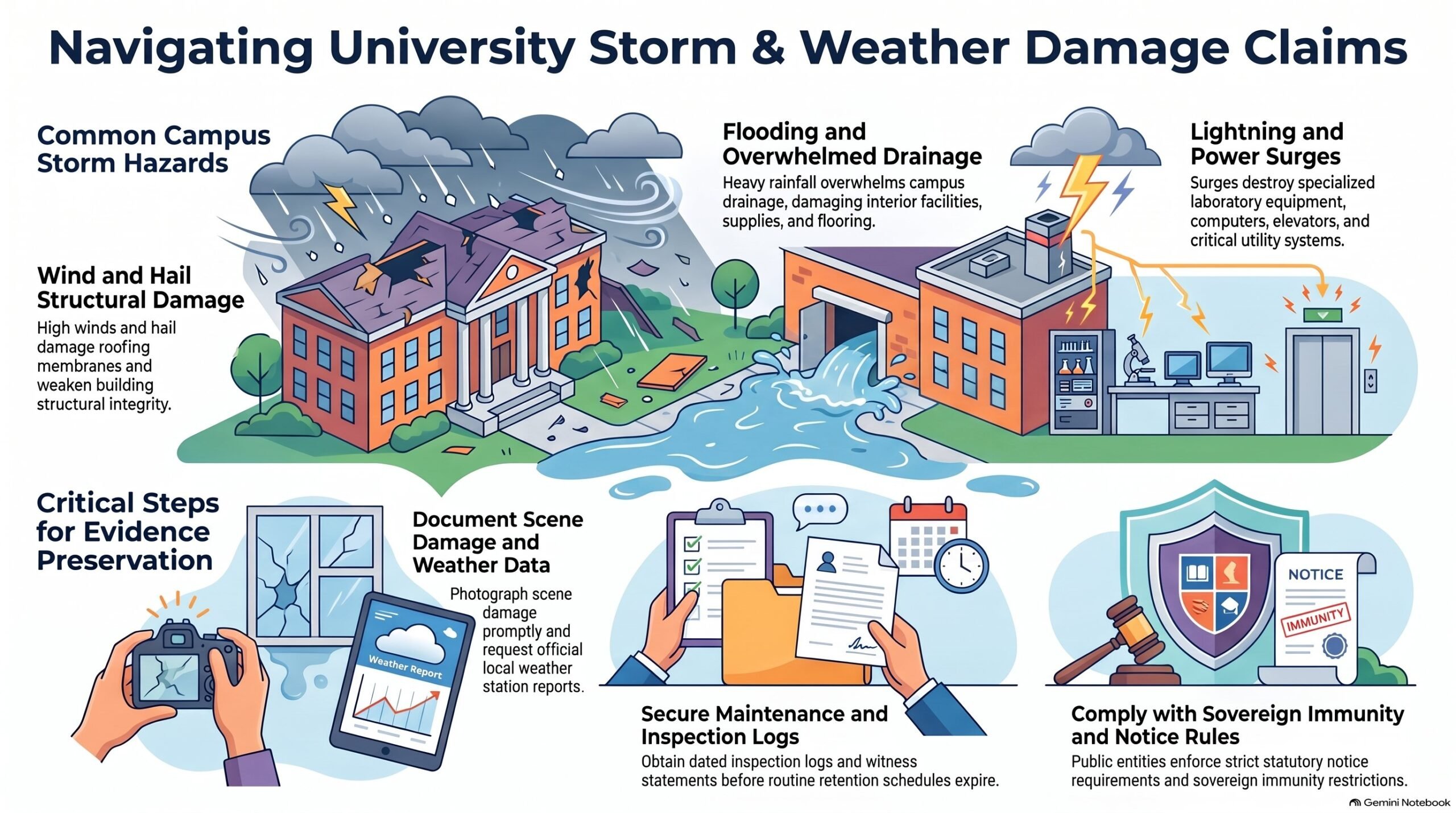 Guía de Reclamaciones por Daños por Tormentas Universitarias