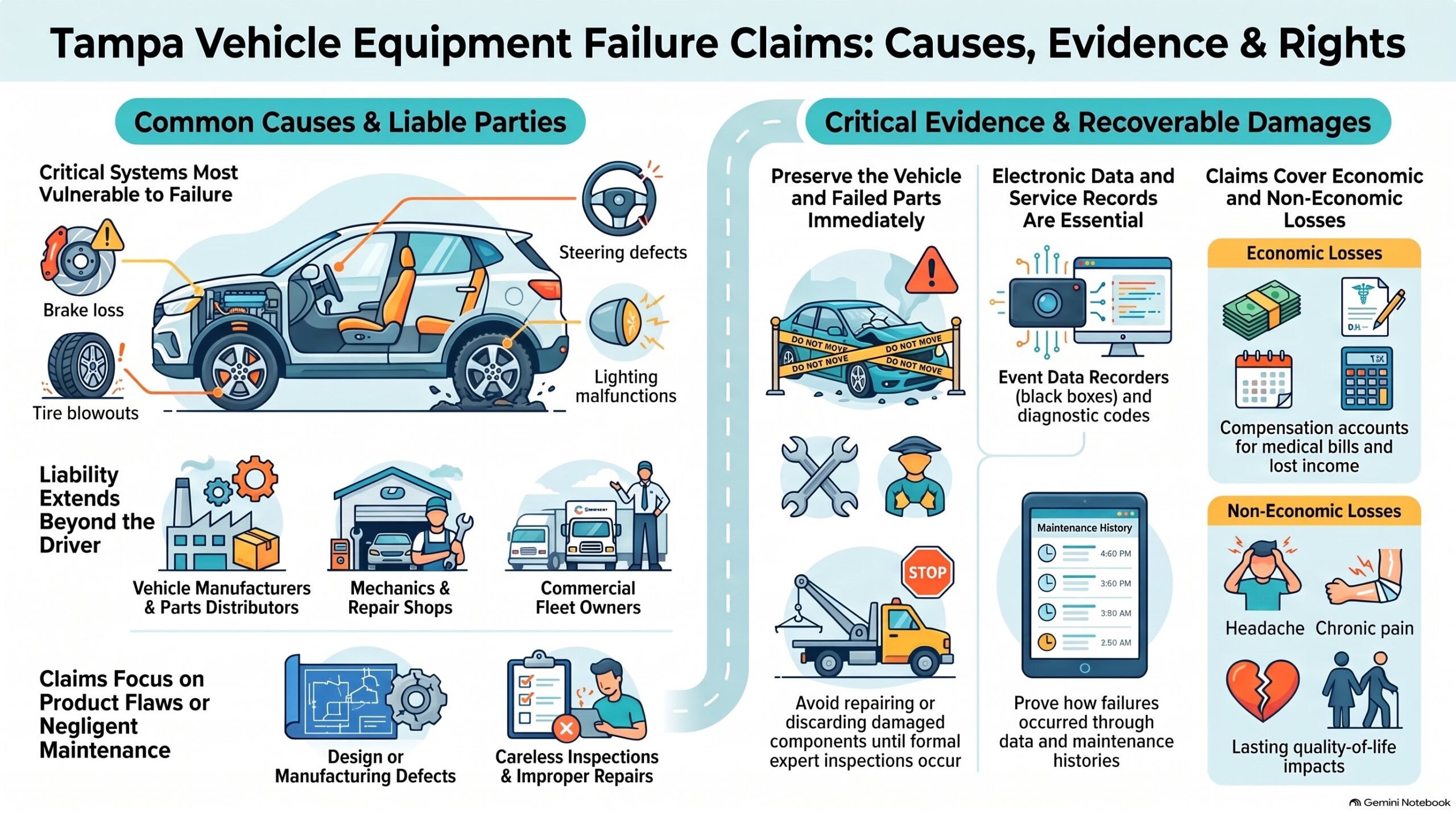 Vehicle Equipment Failure Claims Infographic